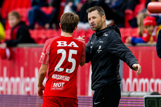 Niklas Jensen Wassberg and Eirik Horneland, head coach of