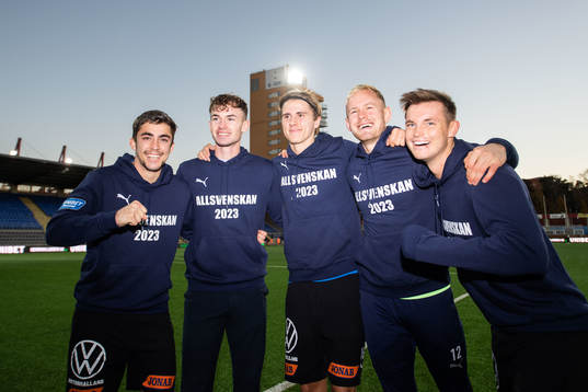 Halmstads Emil Tot Wikström, Alexander Johansson, Erik