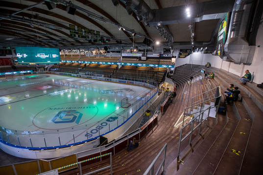 Winpos arena innan ishockeymatchen i Hockeyallsvenskan