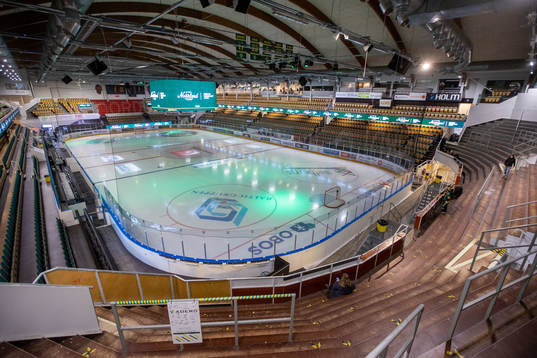Winpos arena innan ishockeymatchen i Hockeyallsvenskan