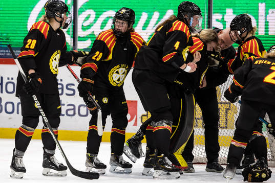 Brynäs målvakt Klara Peslarova skadas