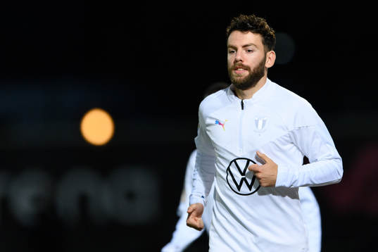 Malmö FFs Erdal Rakip före fotbollsmatchen i Allsvenskan