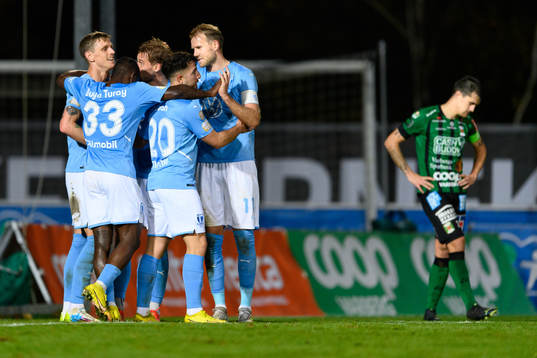 Malmö FFs spelare jublar