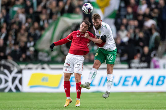 Kalmars Simon Skrabb och Hammarbys Mads Fenger Nielsen
