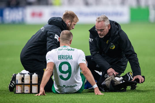 Hammarbys Veton Berisha har ont