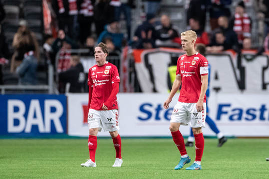 Kalmars Johan Karlsson och Carl Gustafsson deppar
