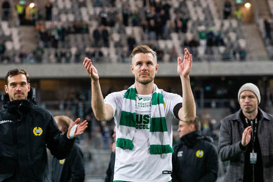 Hammarbys Richard Magyar jublar