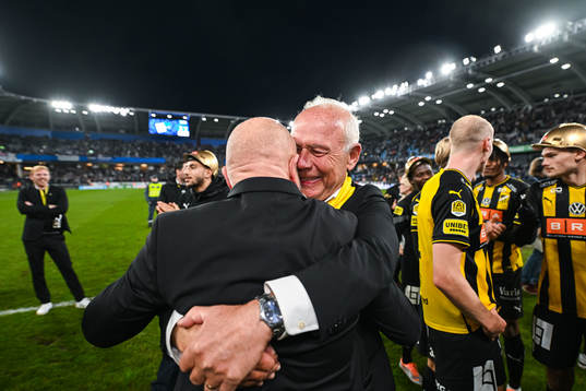 Häckens tränare Per-Mathias Høgmo och Dennis Andersson