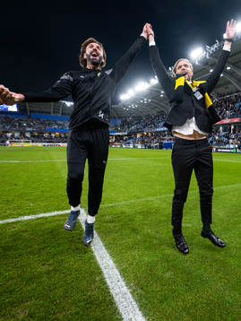 Häckens fystränare Jordi Gonzales och klubbchef Marcus