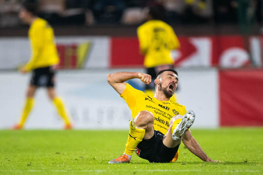 Mjällbys Carlos Moros Gracia jublar