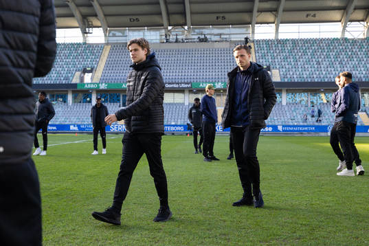 IFK Göteborgs Gustaf Norlin och Carl Johansson innan