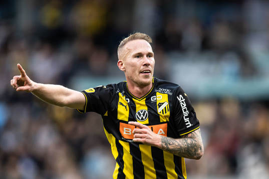 Häckens Mikkel Rygaard Jensen jublar