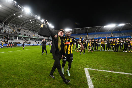 Häcken tränare Per-Mathias Høgmo och Ibrahim Sadiq
