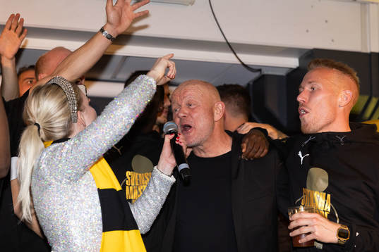 Häckens tränare Per-Mathias Høgmo och Mikkel Rygaard