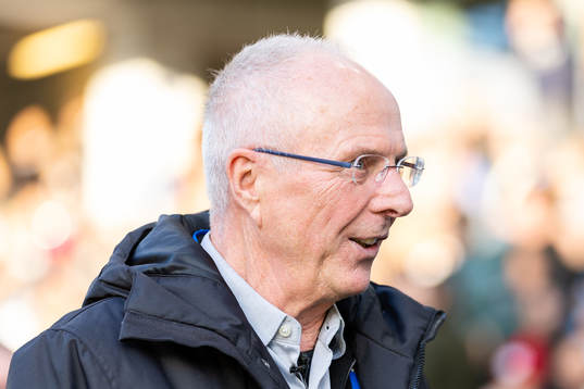 Sven-Göran Eriksson innan fotbollsmatchen i Allsvenskan