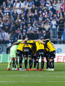 Häcken samlade innan fotbollsmatchen i Allsvenskan mellan