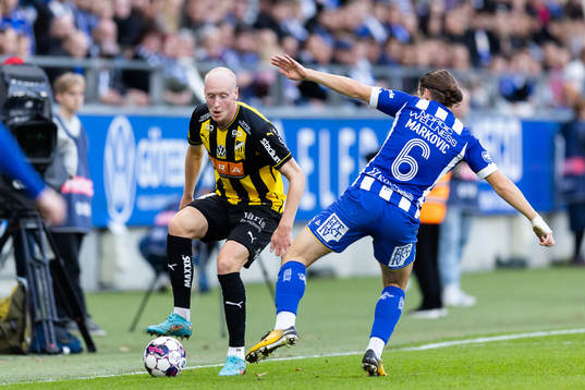 Häckens Valgeir Fridriksson och IFK Göteborgs Eman