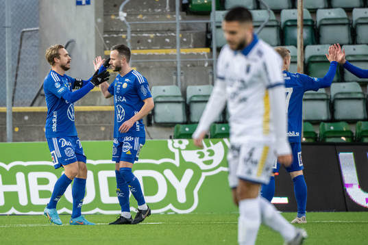 GIF Sundsvalls Pontus Engblom och Robert Lundström jublar
