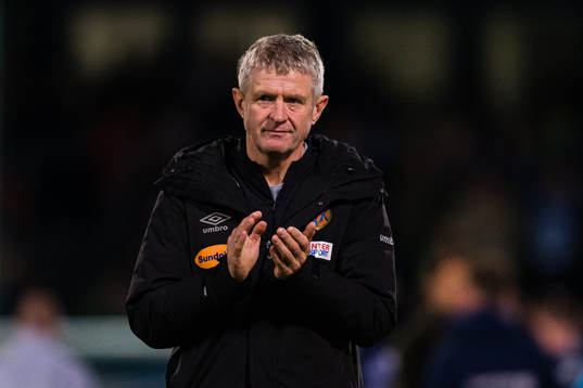 Lars Arne Nilsen, head coach of Aalesund, looks dejected