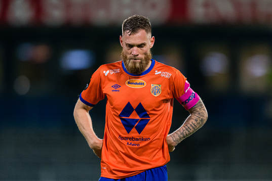 David Thomas Fällman of Aalesund looks dejected