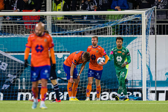 Nikolai Søyset Hopland of Aalesund looks dejected