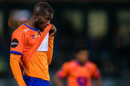 Gilbert Koomson of Aalesund looks dejected