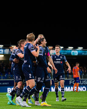 Brynjolfur Andersen Willumsson of Kristiansund celebrates