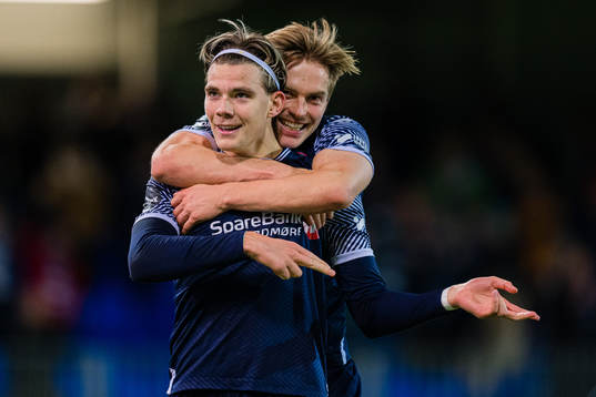 Brynjolfur Andersen Willumsson of Kristiansund celebrates