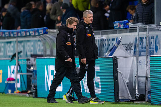 Roger Naustan, assistant coach of Aalesund, and Lars Arne