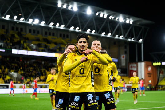 Elfsborgs Ahmed Qasem jublar