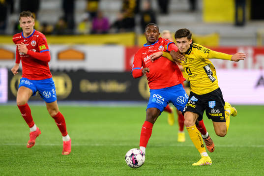 Helsingborgs Diego Cesar De Oliveira och Elfsborgs Besfort