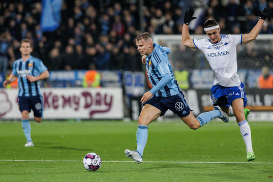 Djurgårdens Elias Andersson och IFK Norrköpings Jonathan