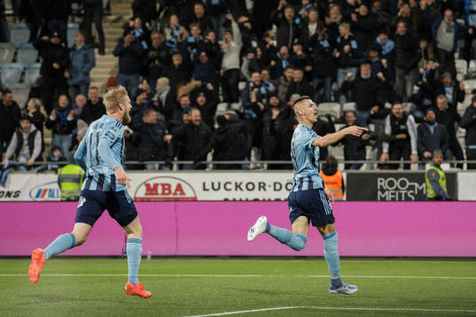 Djurgårdens Haris Radetinac jublar