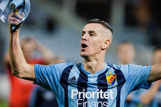 Djurgårdens Haris Radetinac jublar