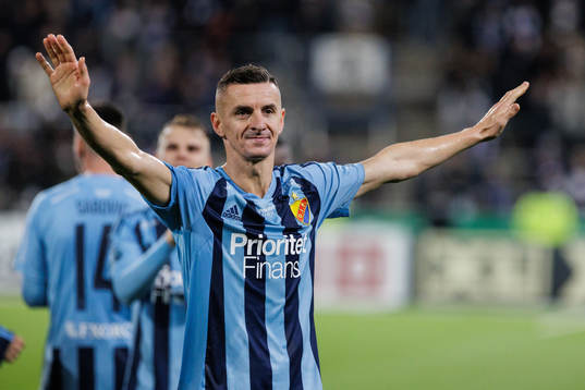 Djurgårdens Haris Radetinac jublar