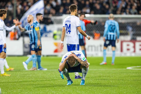 IFK Norrköpings Marco Lund Nielsen deppar