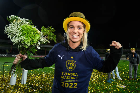 FC Rosengårds Caroline Seger jublar