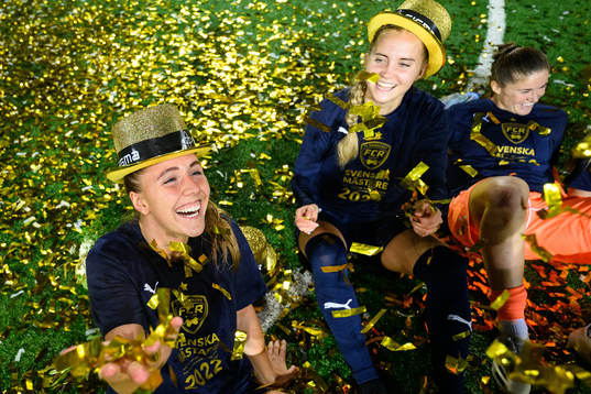 FC Rosengårds Gudrun Arnardottir jublar