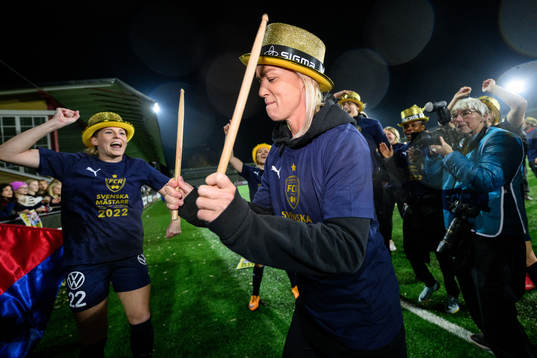 FC Rosengårds Caroline Seger jublar