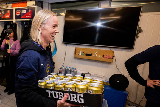 FC Rosengårds Caroline Seger i omklädningsrummet