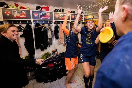 FC Rosengårds sportchef Therese Sjögran och Gudrun