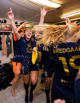 FC Rosengårds Gudrun Arnardottir jublar i