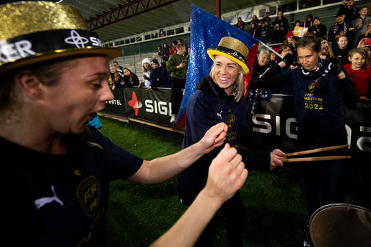 FC Rosengårds Caroline Seger jublar