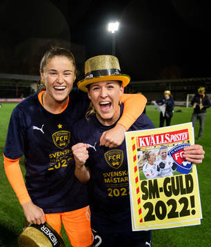 FC Rosengårds målvakt Teagan Micah och Olivia Schough