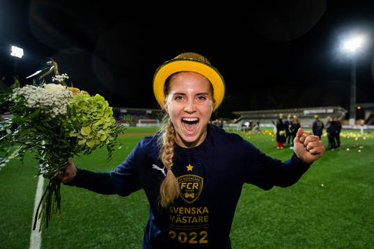 FC Rosengårds Ria Noora Minerva Öling jublar