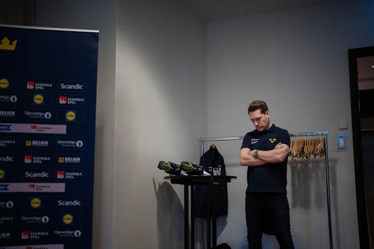 Sveriges förbundskapten Sam Hallam