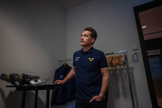 Sveriges förbundskapten Sam Hallam