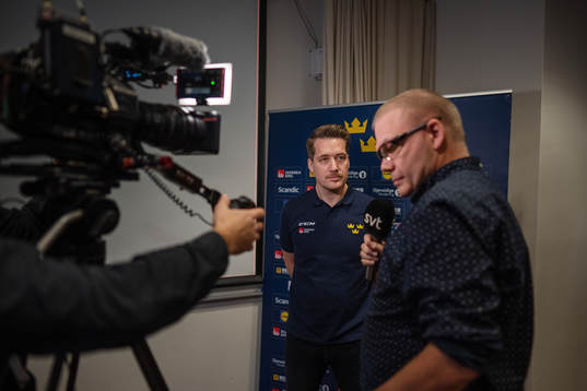 Sveriges förbundskapten Sam Hallam