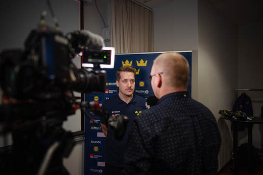 Sveriges förbundskapten Sam Hallam