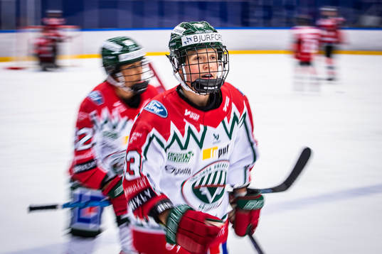 Frölundas Michelle Karvinen jublar